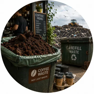 Coffee waste collection returning to the circular cycle