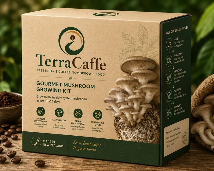 TerraCaffe growing kit during incubation