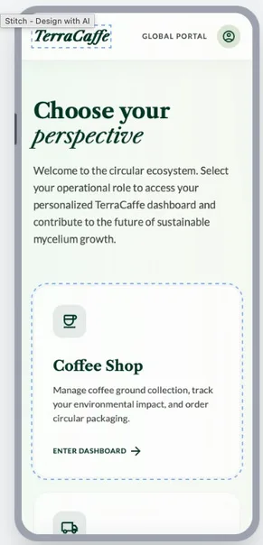 Partner dashboard perspective selector concept